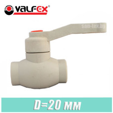 Кран шаровый полипропилен Valfex D 20 мм